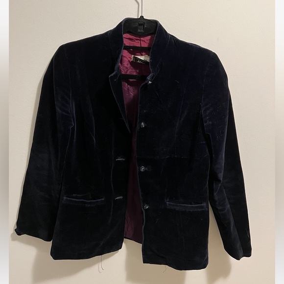 Marjerie Hamilton navy suede jacket. Size medium - Picture 1 of 7